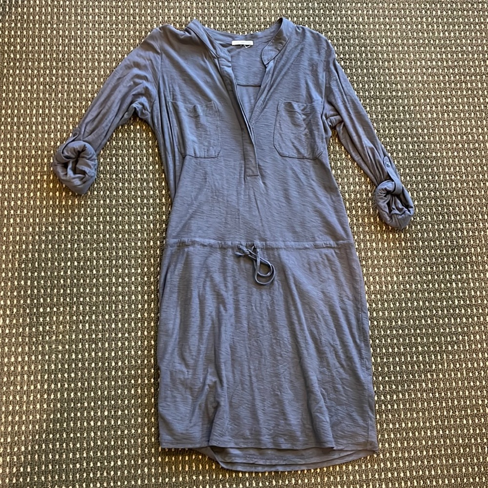 James Perse drawstring dress.  Grey.  Gently worn.  Size 2 (Medium)